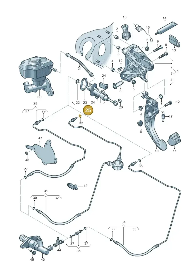 5Q0721388G — Audi Q2 2.0 TDI (2016-2018) diagram 803721300, position 25