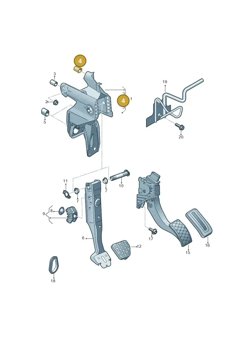5Q0721389A — Audi RSQ3 Sportback (2019-2024) diagram 891721600, position 4