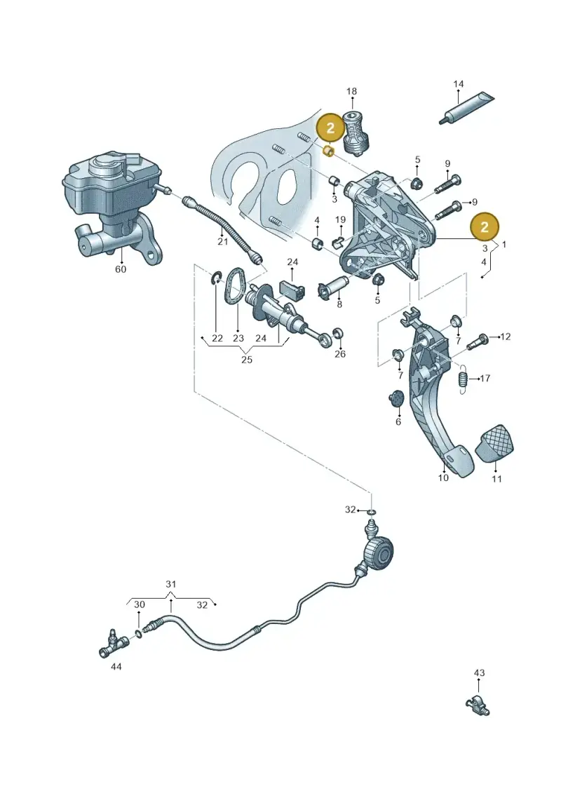 5Q0721393A — Audi Q3 quattro (2018-2019) diagram 597721025, position 2
