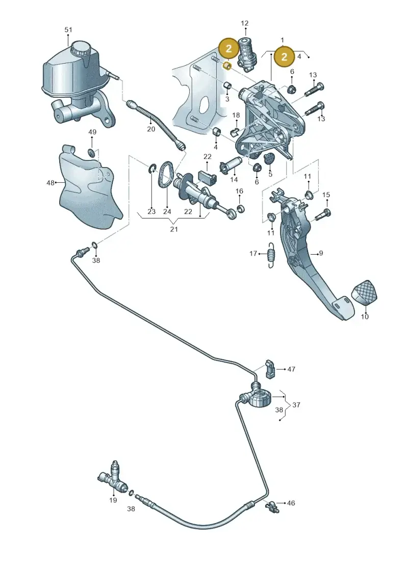 5Q0721393A — Audi Q3 quattro (2018-2019) diagram 597721030, position 2