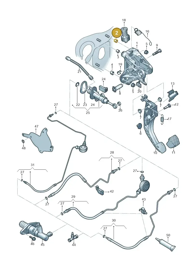 5Q0721393A — Audi A3 Sportback (2019-2021) diagram 746721250, position 2