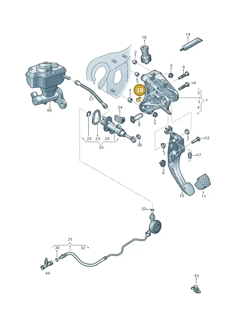 5Q0721469 — Audi Q3 quattro (2018-2019) diagram 597721025, position 19