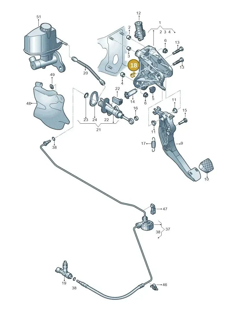 5Q0721469 — Audi Q3 quattro (2018-2019) diagram 597721030, position 18