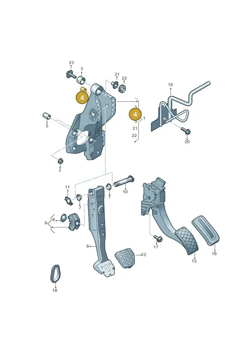 5Q0721620A — Audi RSQ3 Sportback (2019-2024) diagram 891721700, position 4