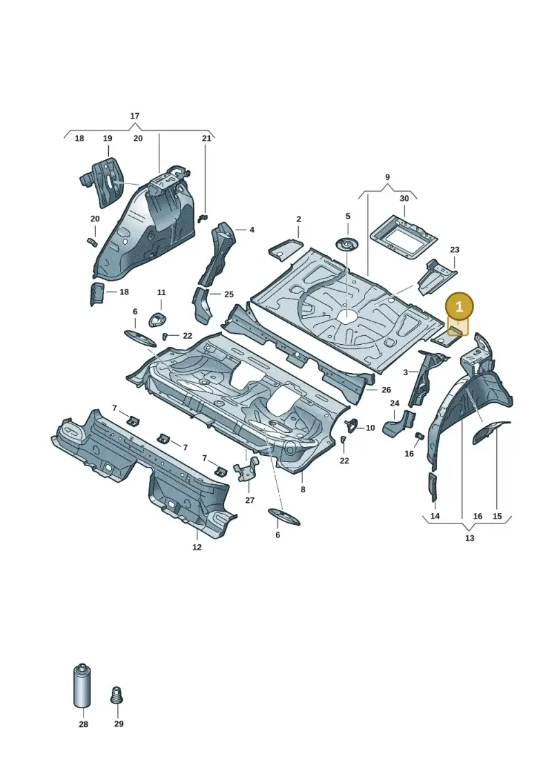 5Q0802091C — Audi A3 Sportback (2019-2021) diagram 596803051, position 1