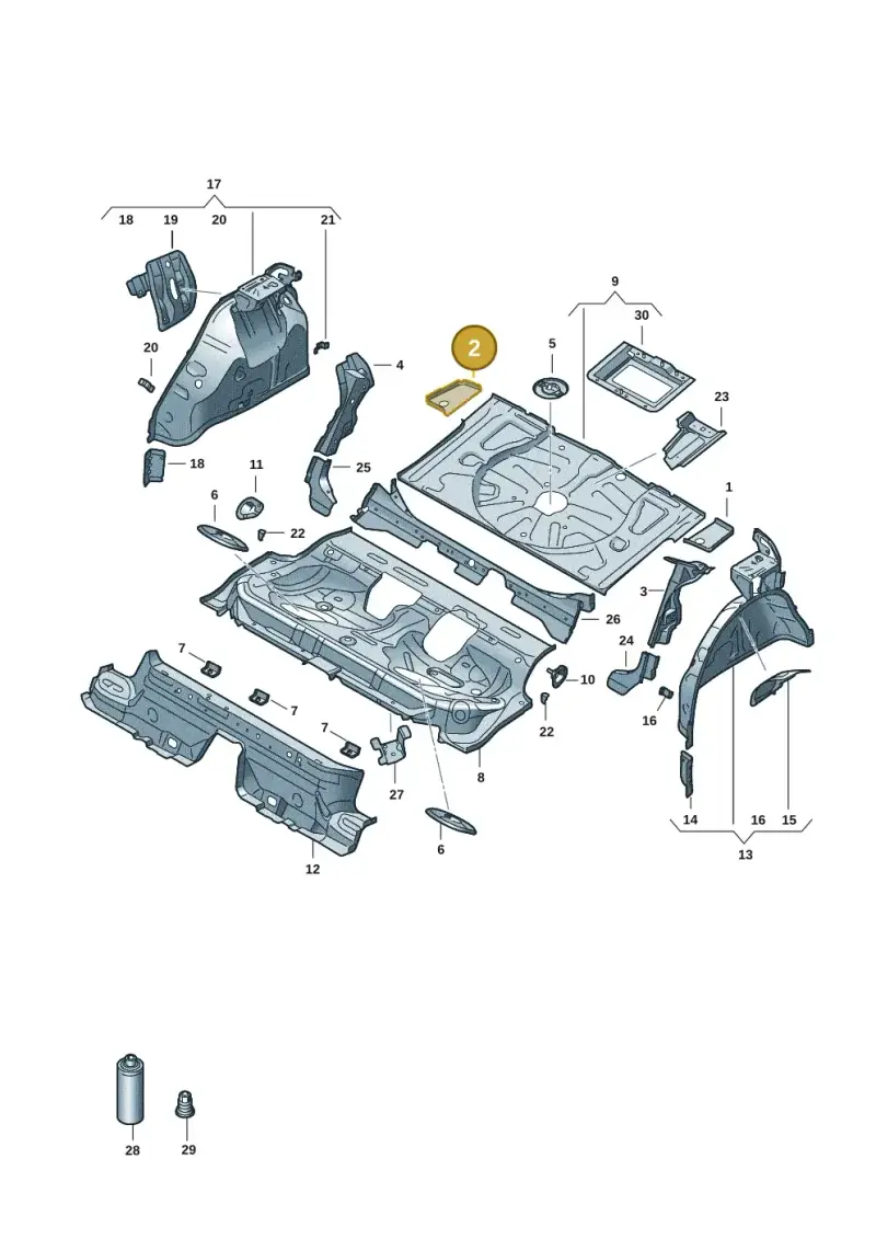 5Q0802092C — Audi A3 Sportback (2019-2021) diagram 596803051, position 2