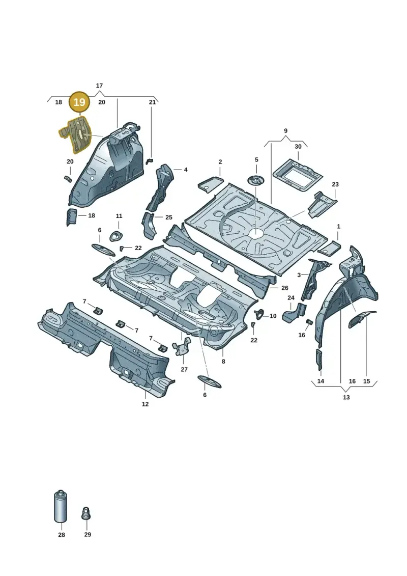 5Q0802192 — Audi A3 Sportback (2019-2021) diagram 596803051, position 19