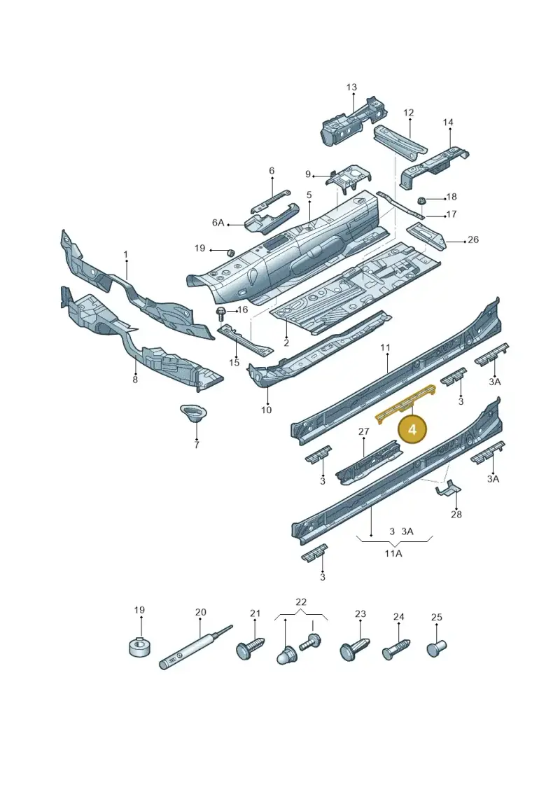 5Q0802308A — Audi A3 Sportback 1.4 (2014-) diagram 785803005, position 4
