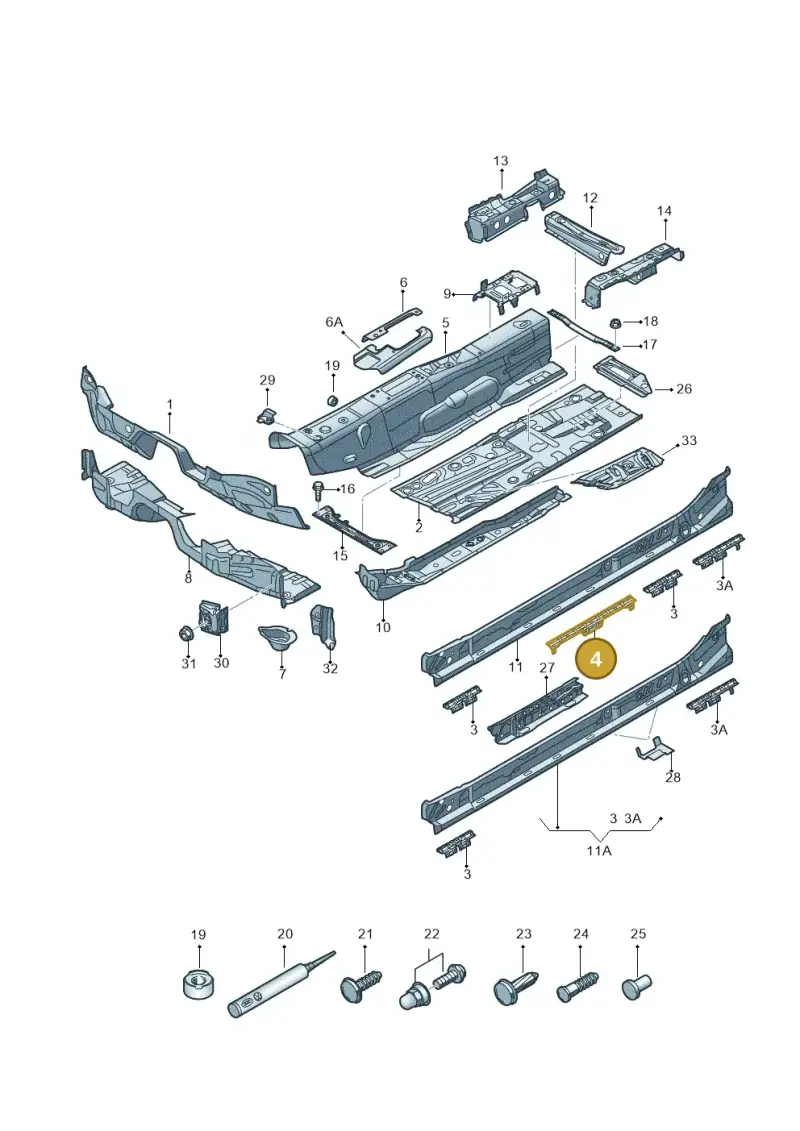 5Q0802308B — Audi A3 Sportback (2016-2020) diagram 745803050, position 4