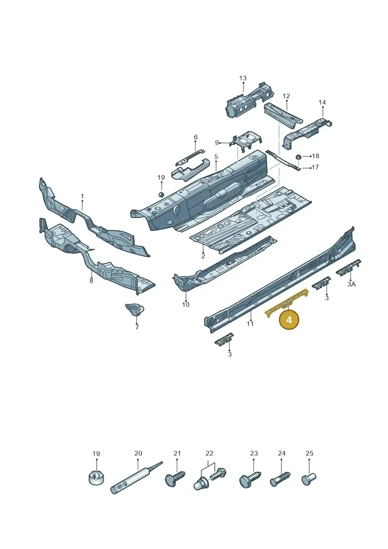 5Q0802308B — Audi RS3 Limousine (2017-2020) diagram 858803050, position 4