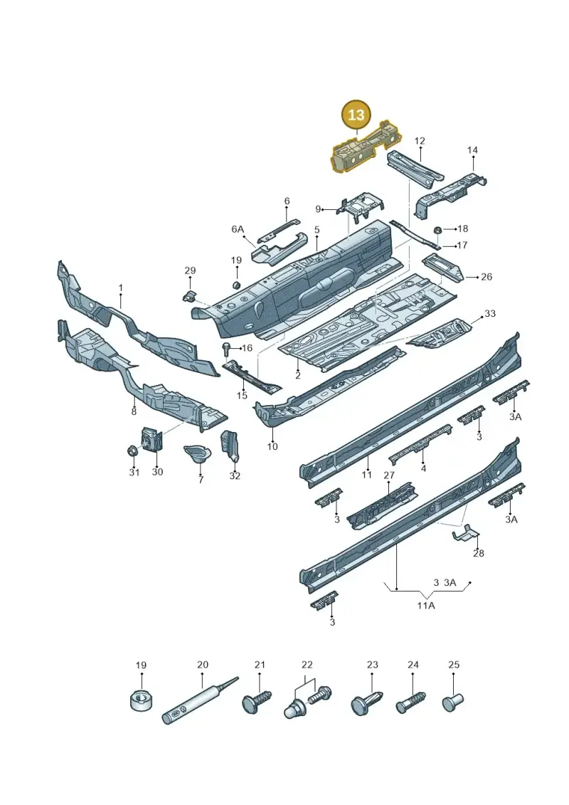 5Q0802381 — Audi A3 Sportback (2016-2020) diagram 745803050, position 13