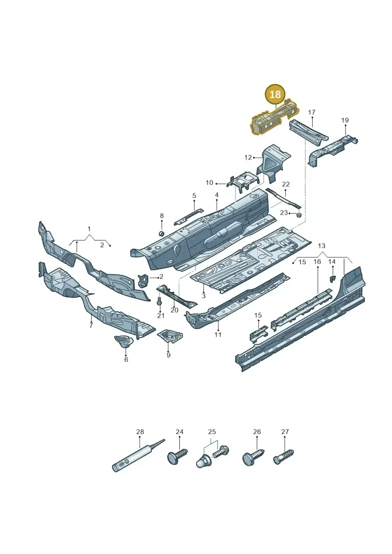 5Q0802381 — Audi A3 Cabrio (2016-2020) diagram 778803050, position 18