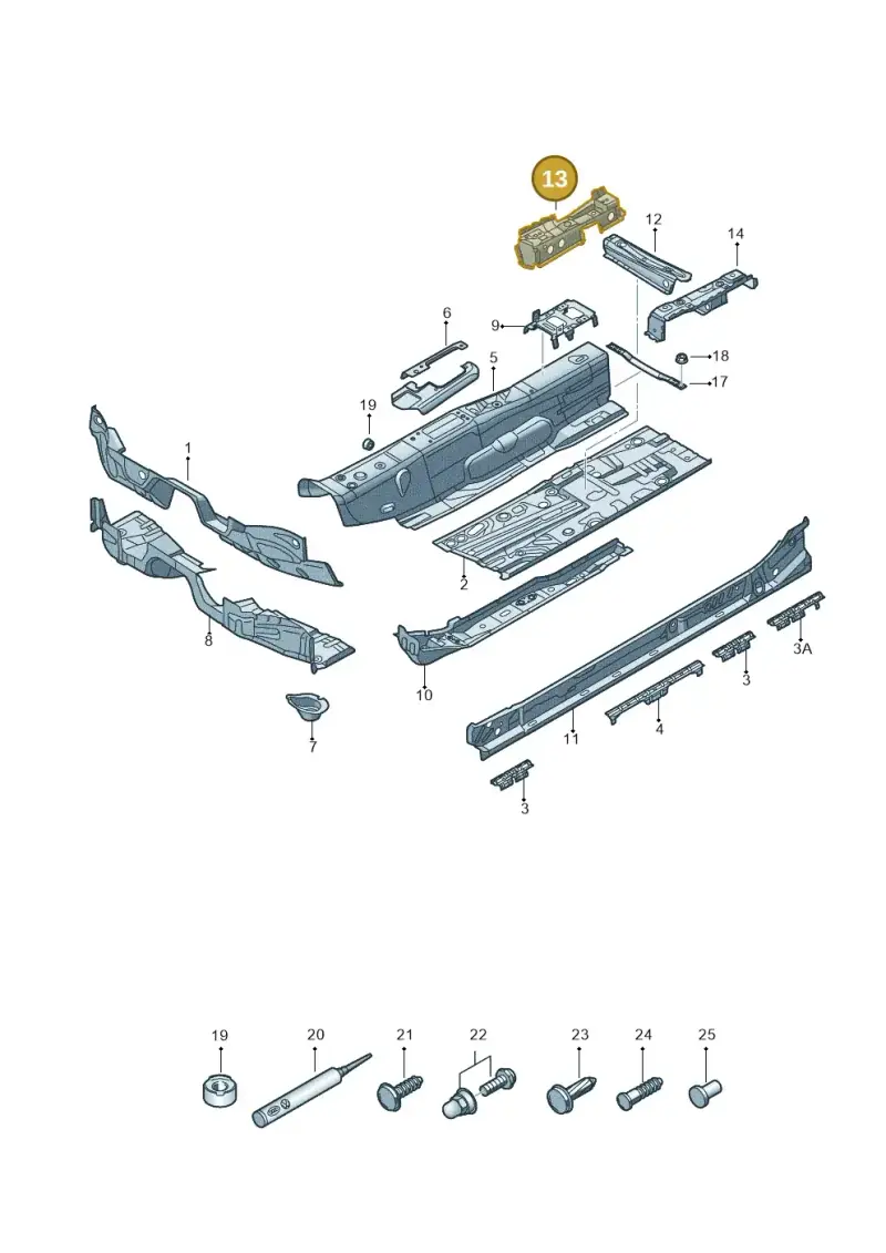 5Q0802381 — Audi RS3 Limousine (2017-2020) diagram 858803050, position 13