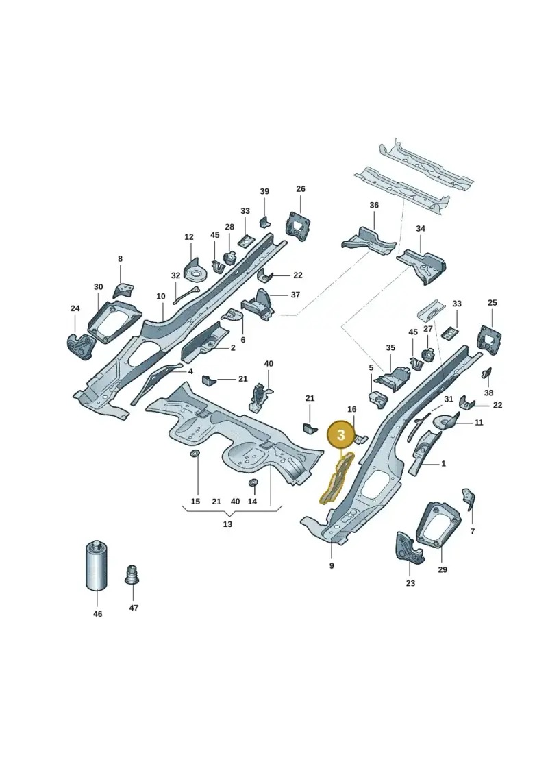 5Q0802557 — Audi A3 (2020-) diagram 8yx803015, position 3