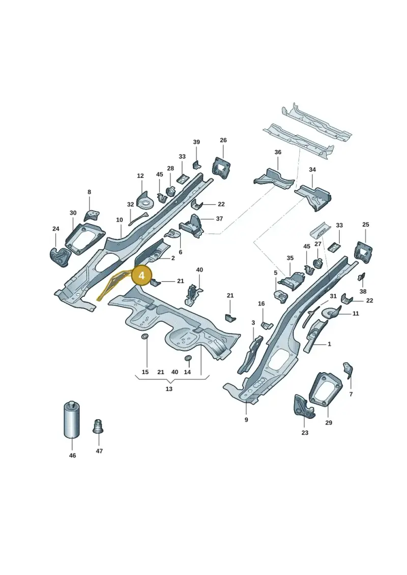 5Q0802558 — Audi A3 (2020-) diagram 8yx803015, position 4