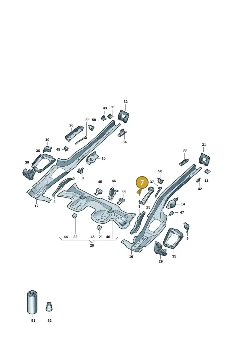 5Q0802937A — Audi A3 Sportback (2019-2021) diagram 596803016, position 7