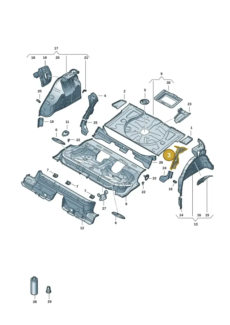 5Q0802951N — Audi A3 Sportback (2019-2021) diagram 596803051, position 3