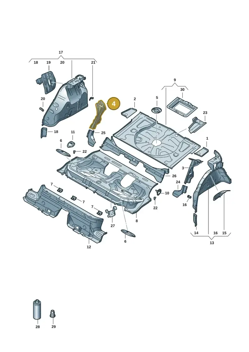 5Q0802952N — Audi A3 Sportback (2019-2021) diagram 596803051, position 4