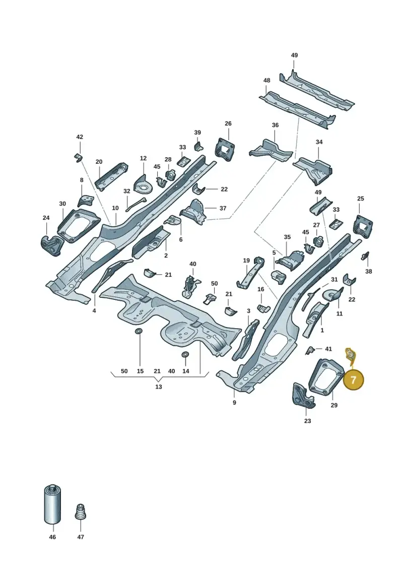 5Q0802955C — Audi A3 Sportback (2019-2021) diagram 596803015, position 7