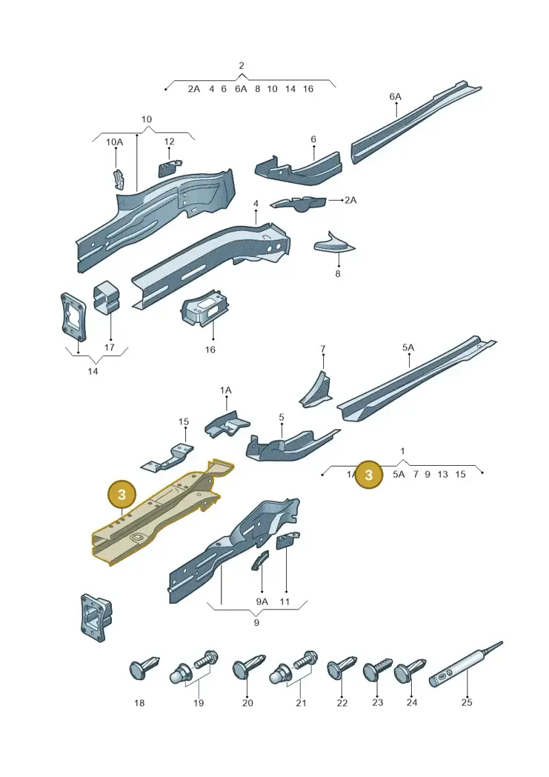 5Q0803105 — Audi RS3 Limousine (2017-2020) diagram 745803000, position 3