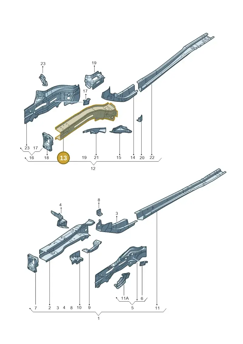 5Q0803106A — Audi TTRS Coupe (2016-2023) diagram 778803000, position 13