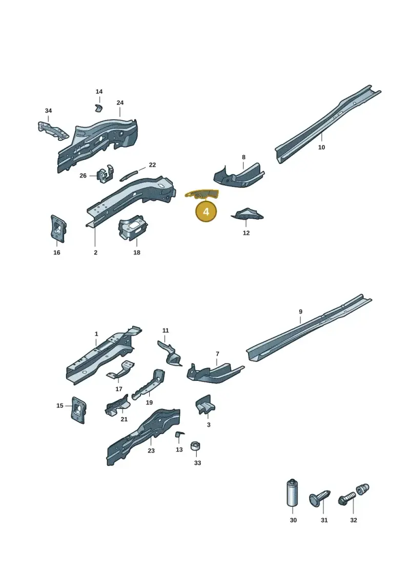 5Q0803128 — Audi A3 Sportback (2019-2021) diagram 596803001, position 4