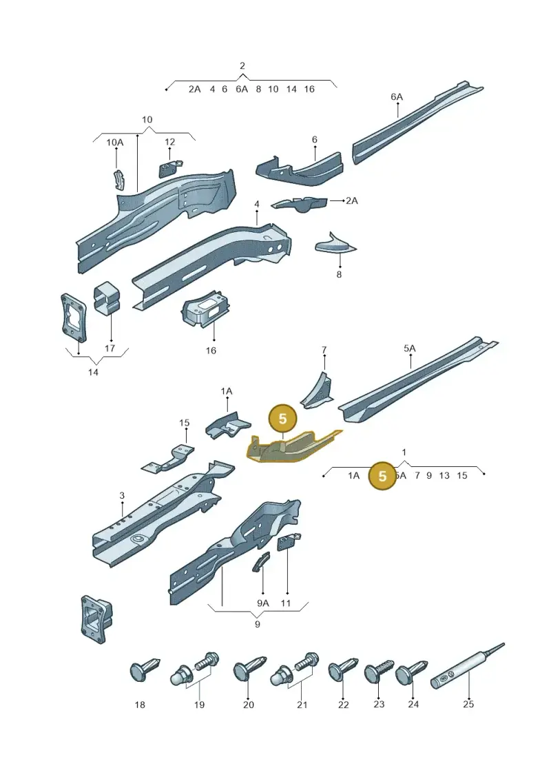 5Q0803209 — Audi RS3 Limousine (2017-2020) diagram 745803000, position 5