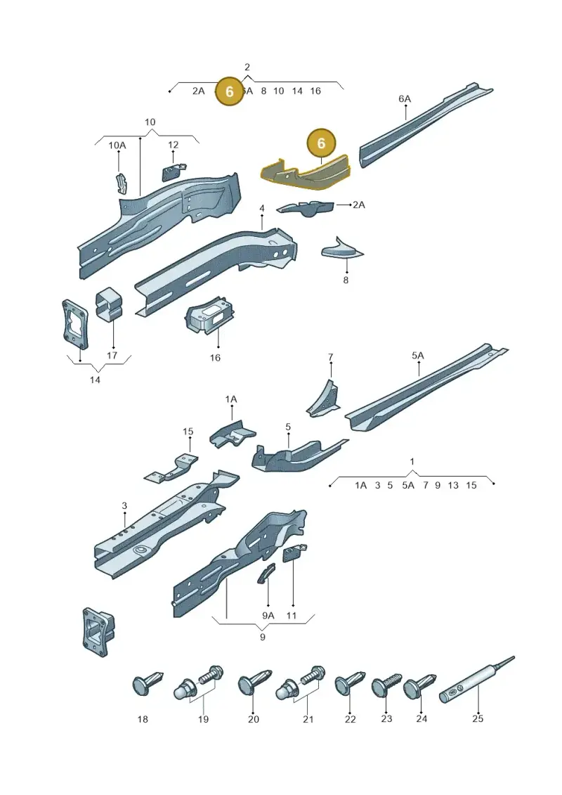 5Q0803210 — Audi RS3 Limousine (2017-2020) diagram 745803000, position 6