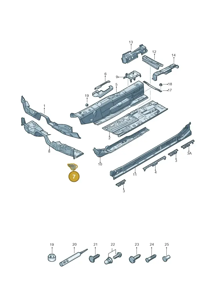 5Q0803216 — Audi RS3 Limousine (2017-2020) diagram 858803050, position 7