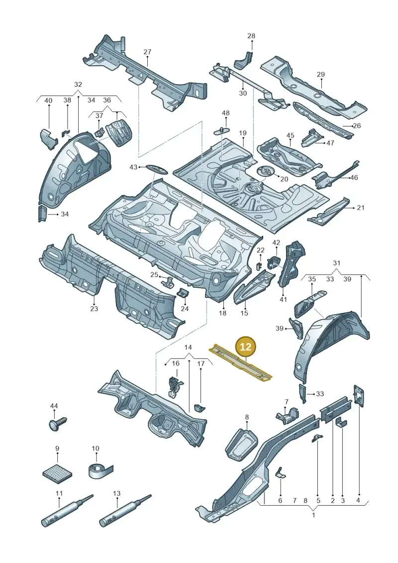 5Q0803347A — Audi RS3 Limousine (2017-2020) diagram 853803110, position 12