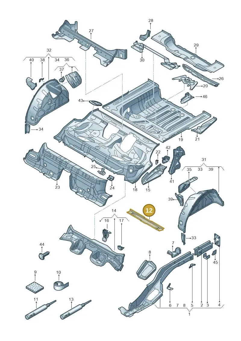 5Q0803348 — Audi A3 Sportback (2012-2016) diagram 745803160, position 12