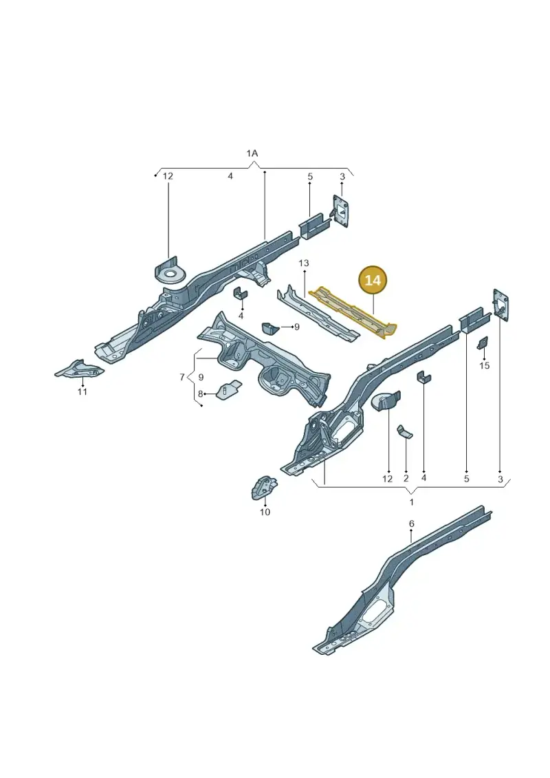 5Q0803348 — Audi A3 Cab. 1.4 (2013-2016) diagram 778803100, position 14