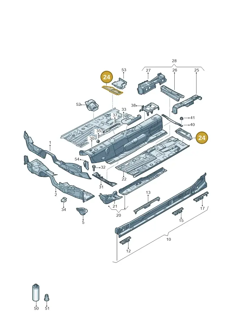 5Q0803579 — Audi A3 Sportback (2019-2021) diagram 596803010, position 24