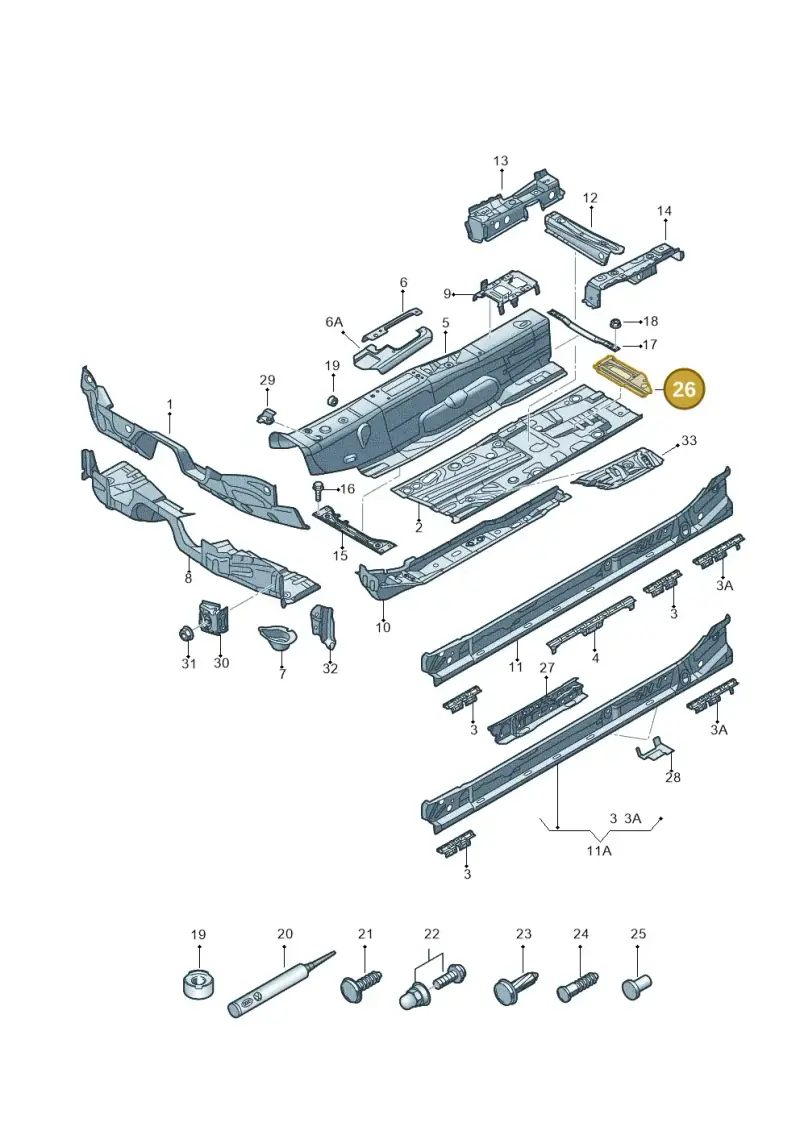 5Q0803579 — Audi A3 Sportback (2016-2020) diagram 745803050, position 26