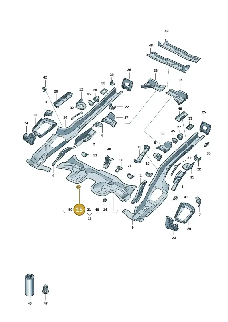 5Q0803622G — Audi A3 Sportback (2019-2021) diagram 596803015, position 15