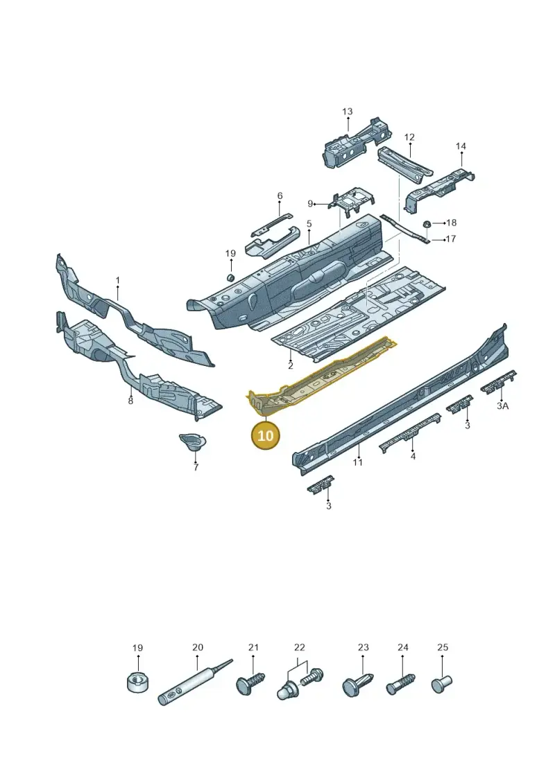 5Q0803804A — Audi RS3 Limousine (2017-2020) diagram 858803050, position 10
