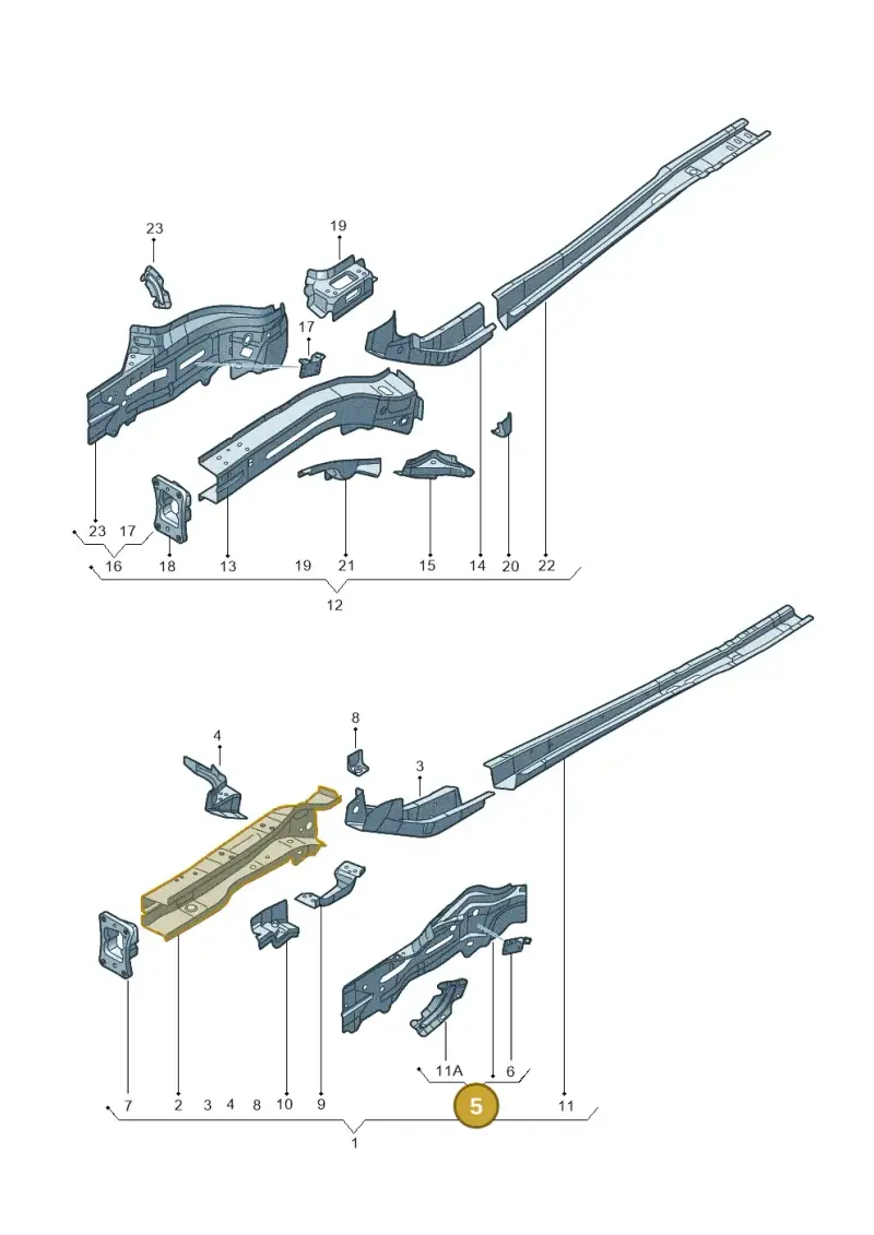 5Q0804105 — Audi TTRS Coupe (2016-2023) diagram 778803000, position 5