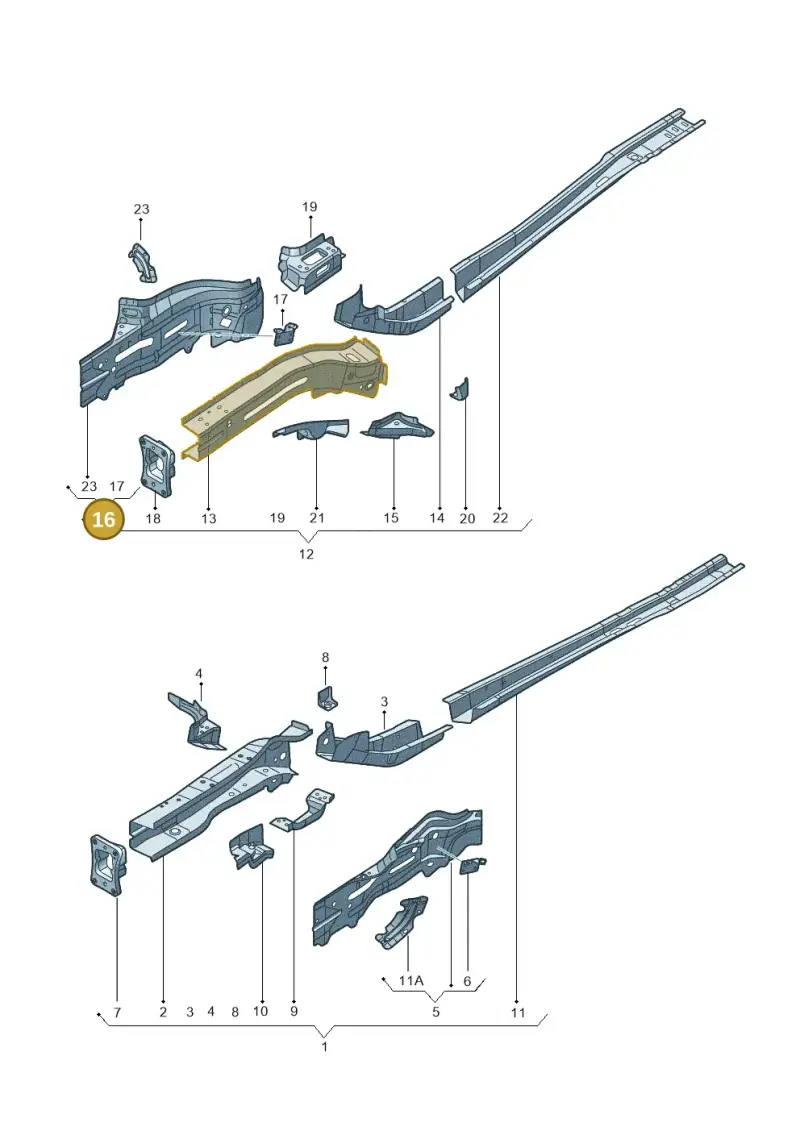 5Q0804106A — Audi TTRS Coupe (2016-2023) diagram 778803000, position 16