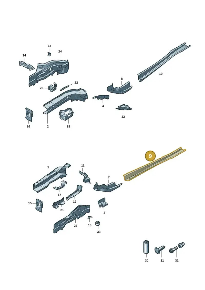 5Q0804455 — Audi A3 Sportback (2019-2021) diagram 596803001, position 9