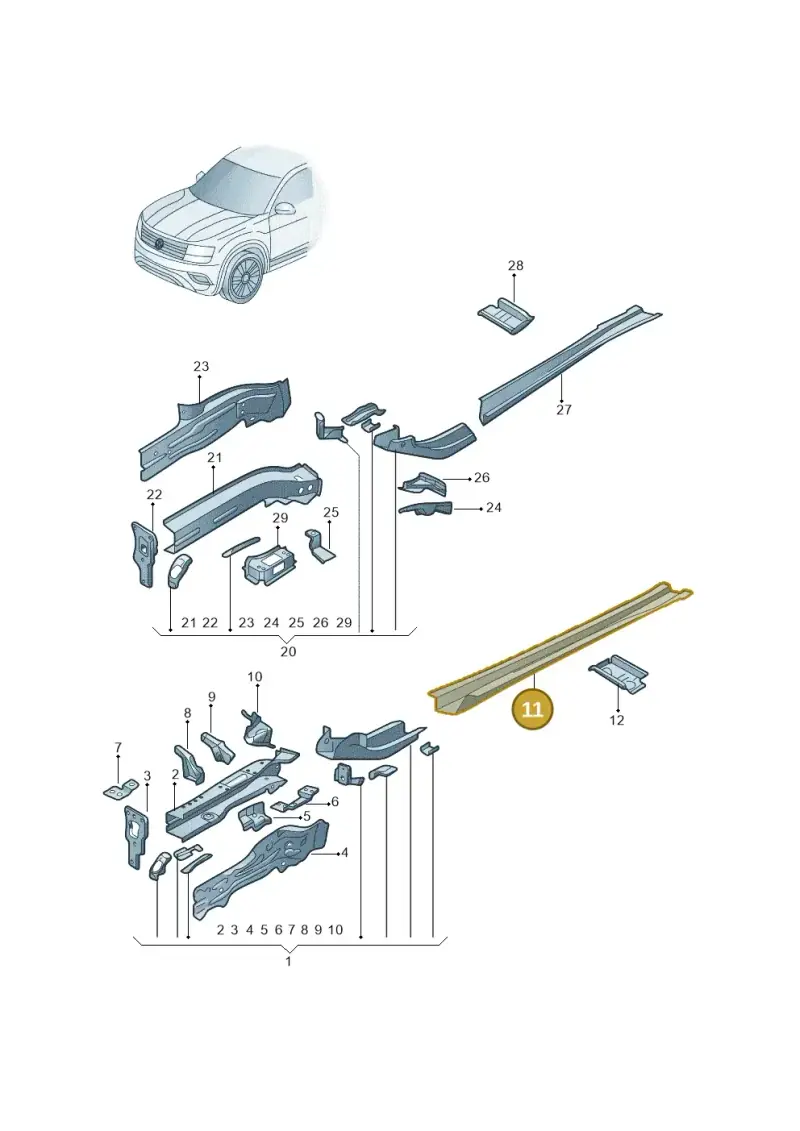 5Q0804455H — Audi Q6 (2022-) diagram 809803000, position 11
