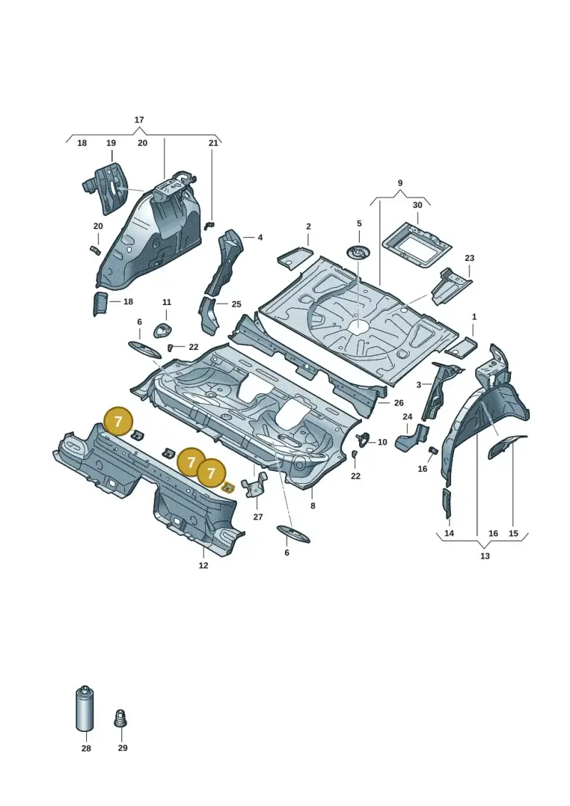 5Q0804866 — Audi A3 Sportback (2019-2021) diagram 596803051, position 7