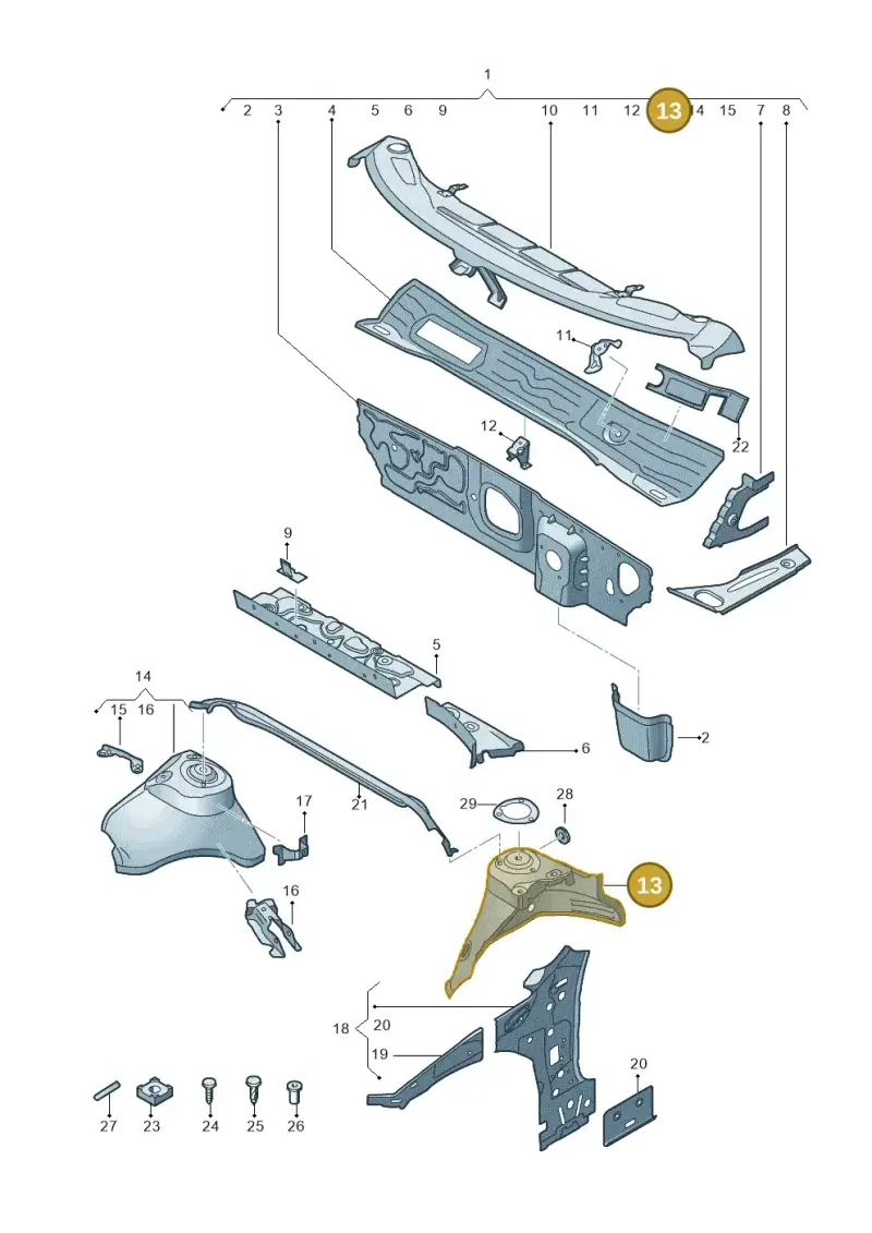 5Q0805115 — Audi Q2 2.0 TDI (2016-2018) diagram 803805500, position 13