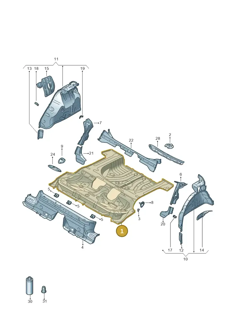 5Q0813115 — Audi A3 Sportback (2019-2021) diagram 596803050, position 1