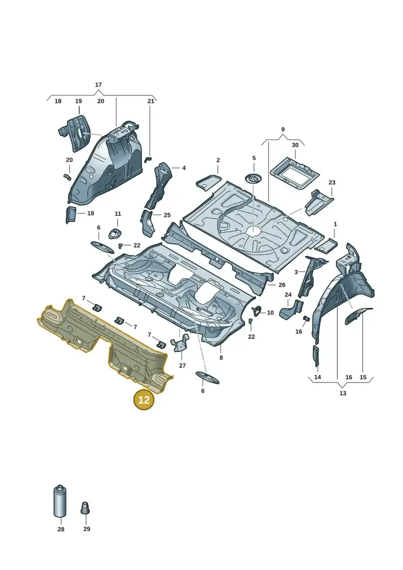5Q0813147 — Audi A3 Sportback (2019-2021) diagram 596803051, position 12