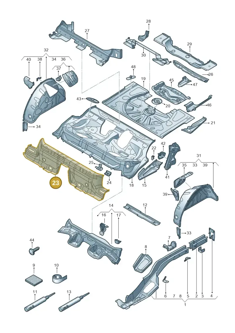 5Q0813147 — Audi RS3 Limousine (2017-2020) diagram 853803110, position 23
