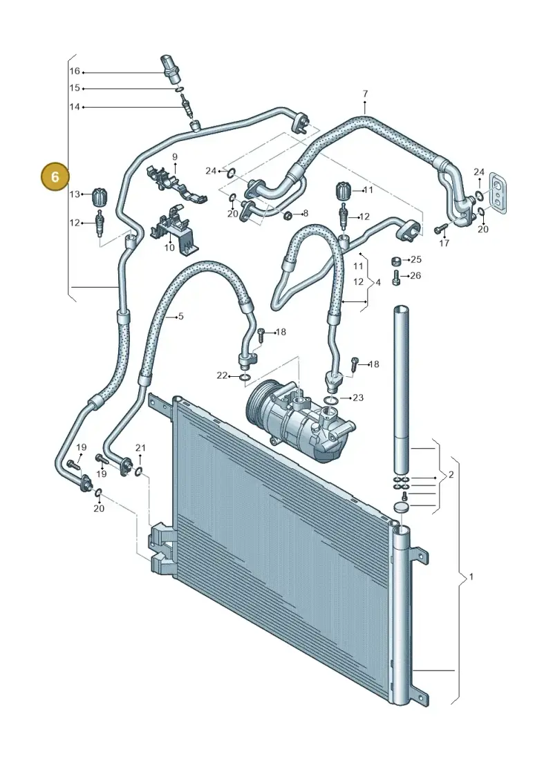 5Q0816741K — Audi Q2 2.0 TDI (2016-2018) diagram 745260400, position 6