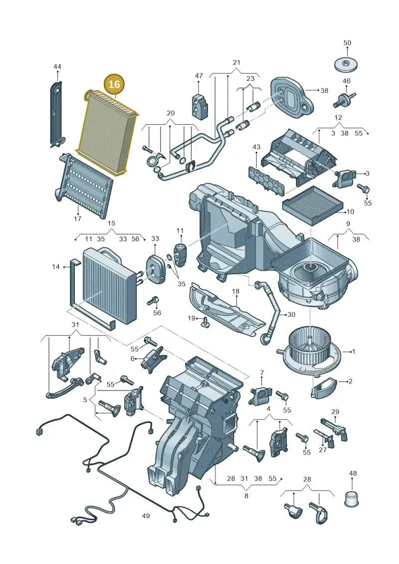 5Q0819031B — Audi RSQ3 Sportback (2019-2024) diagram 745820200, position 16