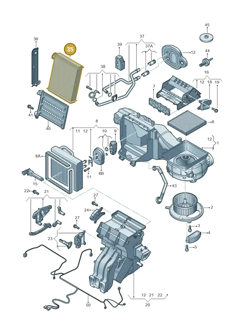 5Q0819031B — Audi RSQ3 Sportback (2019-2024) diagram 827820100, position 35