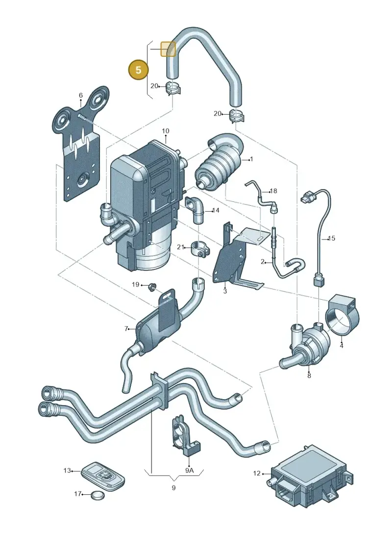 5Q0819362 — Audi A3 Sportback (2016-2020) diagram 745000110, position 5