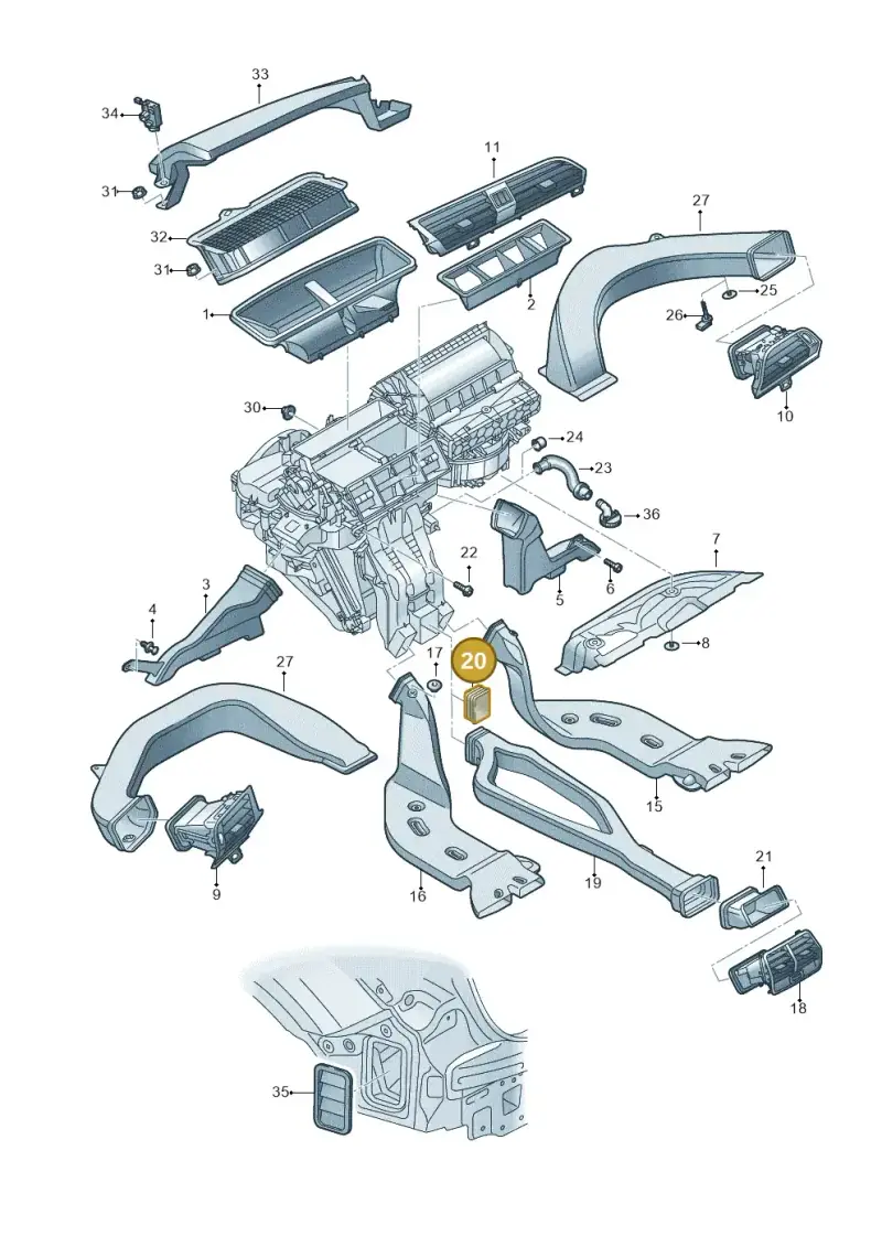 5Q0819663 — Audi RSQ3 Sportback (2019-2024) diagram 597819010, position 20